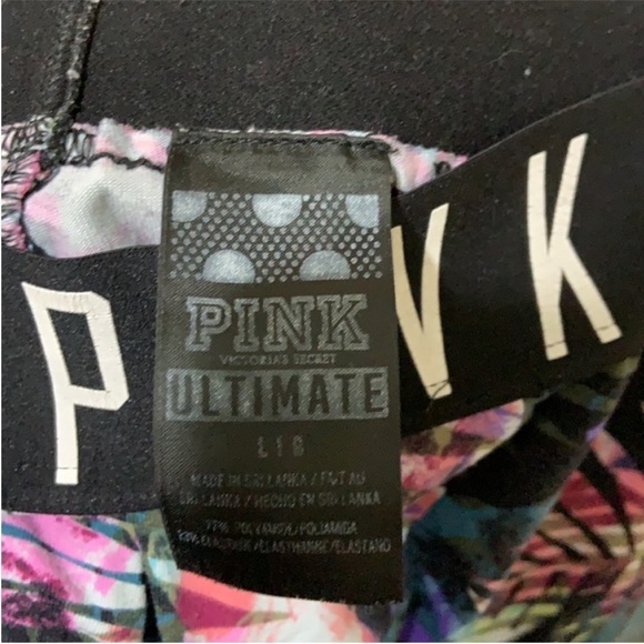 MOVING SALE! L/M PINK VS ULTIMATE tropical rare set sports bra and Capri - Picture 5 of 6
